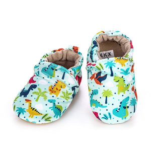 Baby's First Walkers Soft Infant Toddler Dino Shoes Moccasins