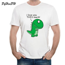 Couples Valentines Dinosaur  "I Love You This Much" T-Shirt