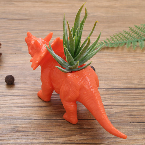 Plastic Triceratops or Brontosaurus Dinosaur Flower Succulent Cactus Plant Pot