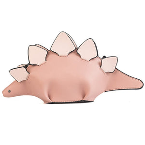 Vegan Stegosaurus Hide Dinosaur Cross-body Mini Clutch Handbag Purse Five Color Options