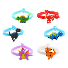 6pcs Dinosaur Party Favor Gift Rubber Bangle Bracelet