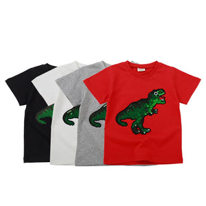 "You Think You're Fancy Huh" Sequin Dinosaur T-Shirt
