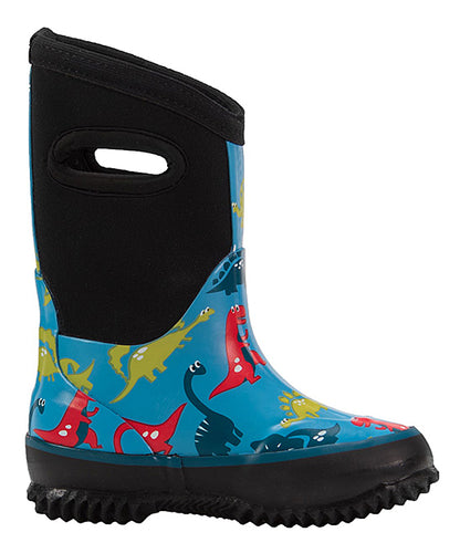 Blue Dinosaur Neoprene Rain/Snow Boot
