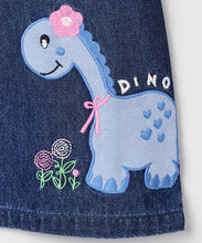 Blue Dinosaur 'Dino' Embroidered Denim Jumper - Newborn, Infant, Toddler & Girls