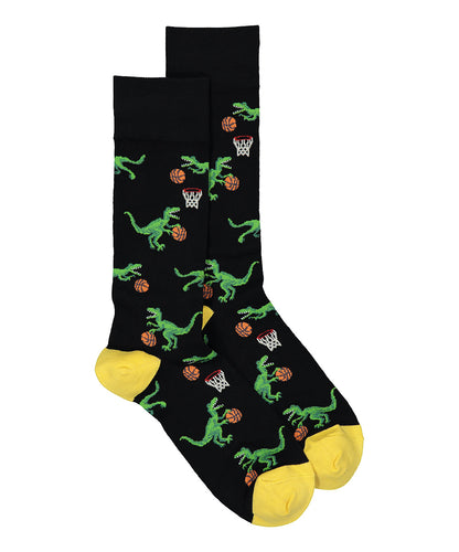 lack Dinosaur Basketball Socks - Men